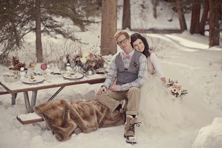 Dekoráció téli esküvői