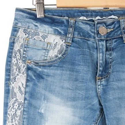 Jeans cu dantelă (80 de fotografii) cu ce să poarte, caracteristici de alegere, căruia îi va aborda, cum se poartă, unde este posibil