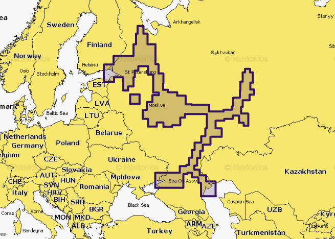 Електронні навігаційні карти navionics для роботи навігаційного обладнання garmin,