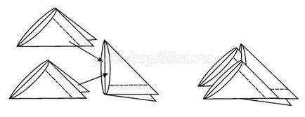 Arici cu conuri în tehnica modulară origami