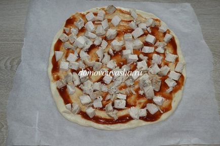 Pizza hawaiană cu ananas și pui