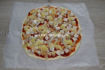 Hawaii pizza ananász és a csirke