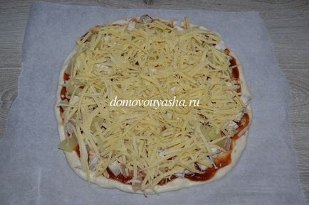 Pizza hawaiană cu ananas și pui