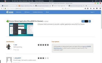 Meniu global pentru shell-ul gnome