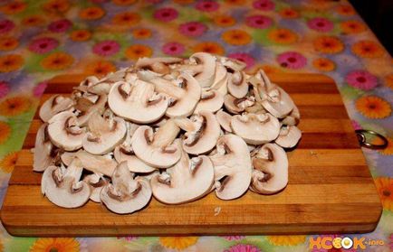 Supa de ciuperci cu pui - reteta cu o fotografie de ciuperci si branza