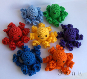 Іграшкові осьминожки гачком - knits for kids