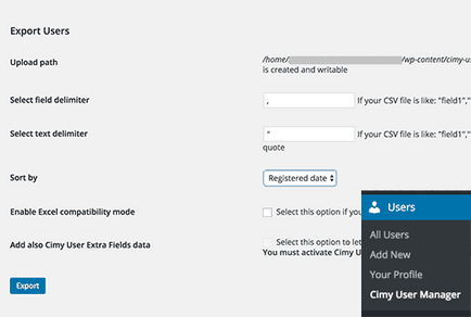 Як імпортувати і експортувати користувачів в wordpress