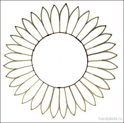 Cum de a desena o floarea-soarelui