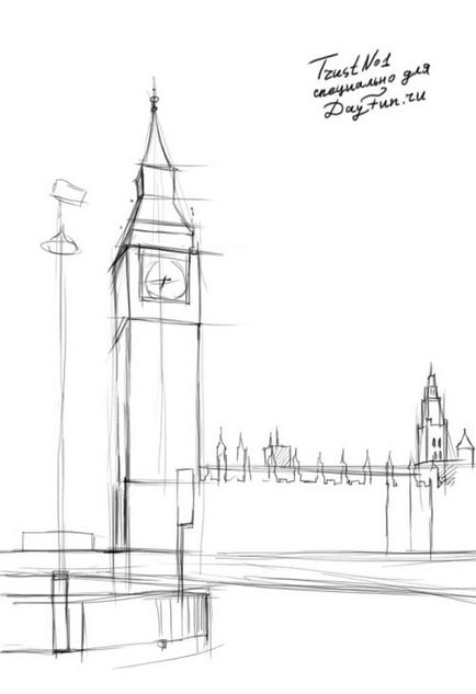 Hogyan kell felhívni a ceruzát fokozatosan Big Ben - 10 top London látnivalók