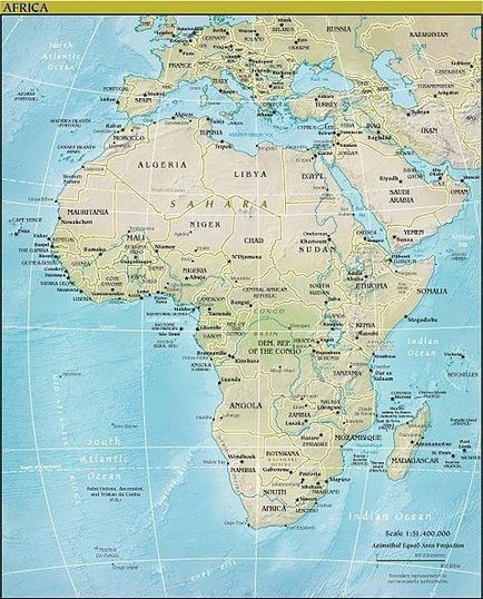 Mi az a terület, Afrika legnagyobb állami területenként Afrikában