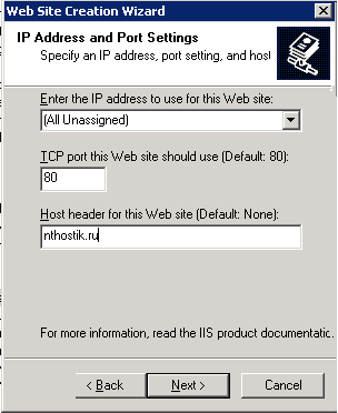 Як розмістити сайт на windows vps (iis) - support center
