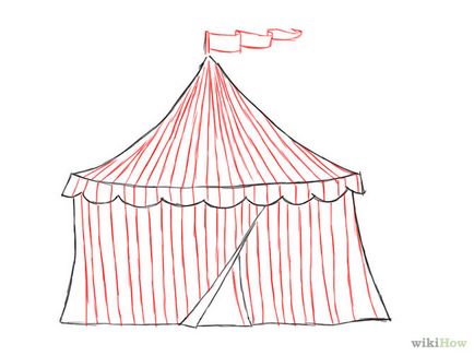 Cum de a desena un circ - cum să atragă un cort de circ, rețete pentru o viață simplă