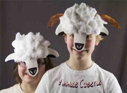 Hogyan készítsünk egy maszk bárány - hogyan kell egy maszk egy birka (bárány), a nagy kérdés