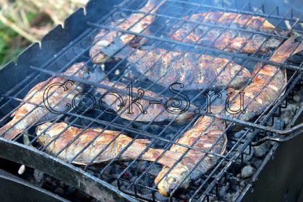 Kárász a grill - lépésről lépésre recept fotókkal, halak és tengeri állatok