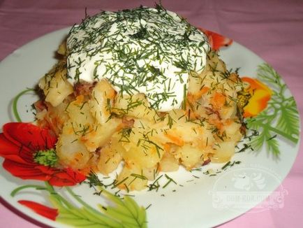 Burgonya pörkölt kolbász recept fotókkal