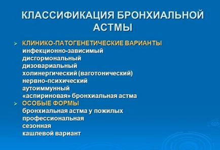 Класифікація бронхіальної астми види, форми, тяжкість