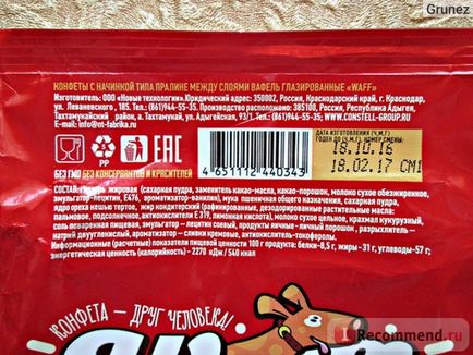 Édesség mázas ooo új technológiák, mint például a praliné közötti töltelékként ostyarétegből WAFF - (Waffot) Édességek mázas ooo új technológiák, mint például a praliné töltelék között ostyarétegből Waffot -