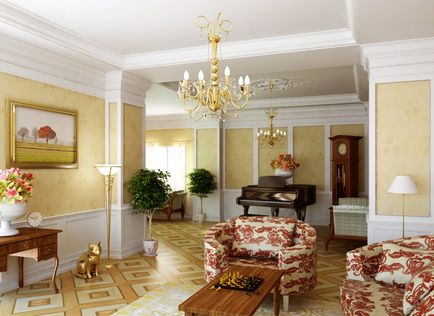Gyönyörű szoba belső, dekoráció szolgáltatások Szentpéterváron, belső képek és az árak
