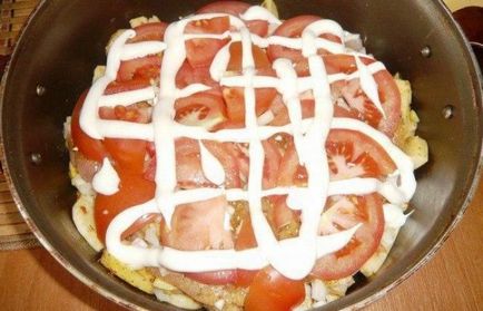 Pui cu cartofi în franceză Fotografia pas cu pas - carne de porc în franceză în rețetă cuptor cu fotografie