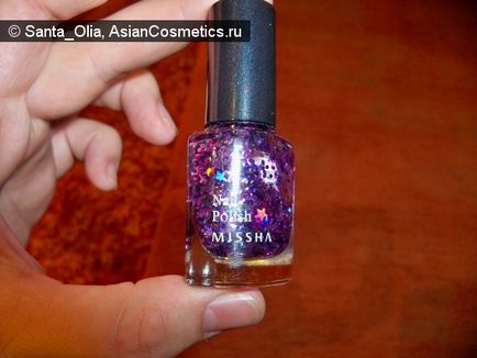 Лак для нігтів з фіолетовими зірочками від missha