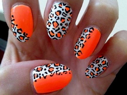 Leopard design de unghii