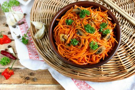 Sárgarépa koreai gombával - lépésről lépésre recept fotókkal snack