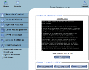 Configurarea ipmi-ului pentru mutarea serverului de la ferestre la freebsd