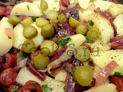 Német saláta - lépésről lépésre recept fotókkal, saláták