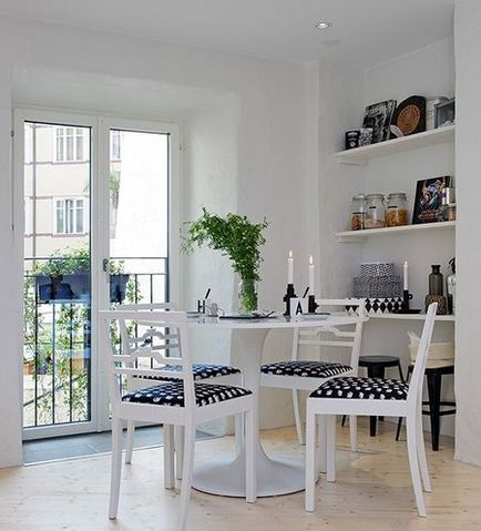 Zona de luat masa în bucătăria fotografie de ideea de a decora pereții