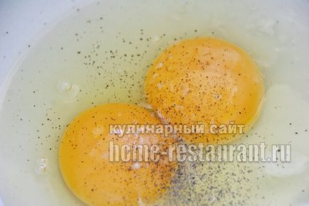 Omelet cu o rețetă de umplere cu o fotografie