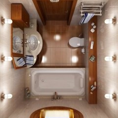 Оптимальний дизайн маленької ванної кімнати (76 фото), vksplus