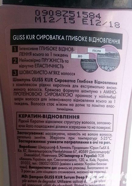 Відгуки про шампунь gliss kur глибоке відновлення сироватка