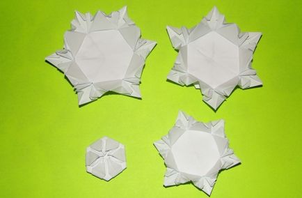 Bujor (crizanteme) în stilul de origami