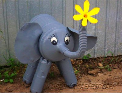 Mesterségek Kerti barátságos elefántot, kézműves kezüket az autók, és kerti
