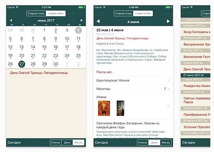 Ortodox Calendar »- aplicație gratuită pentru iPhone și Android