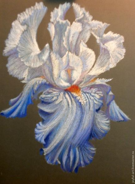 Малюємо блакитний ірис олійною пастеллю - ярмарок майстрів - ручна робота, handmade