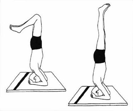 Salamba shirshasana - postura de cap cu suport sau cap de stâlp cu suport