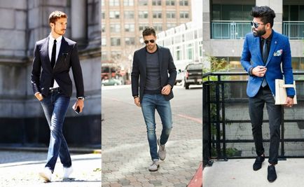 Cu ce ​​să poarte blugi bărbați strâmt (jeans-skinny) fotografie