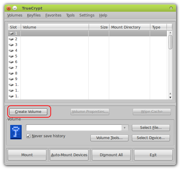 Encryption TrueCrypt segítségével linux c program linuxspace