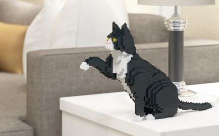 Sculpturi de pisici din lego (26 fotografii)