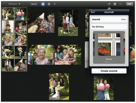 Creați un album foto în iphoto pentru ios