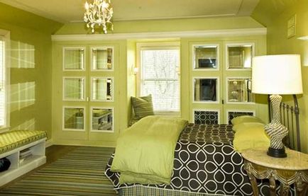 Спальня в зелених тонах - фото інтер'єру та дизайну