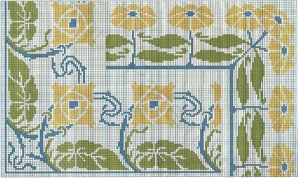 Старовинні схеми вишивки квітів сім красивих бордюрів