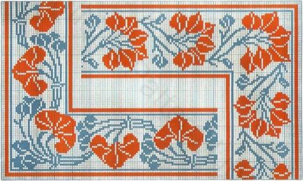 Старовинні схеми вишивки квітів сім красивих бордюрів