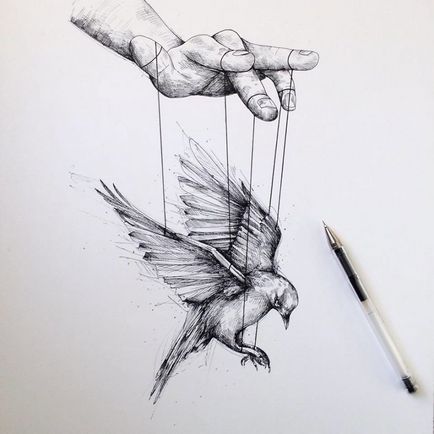 Desene stilate ale unui mâner de heliu convențional din alfred basha (pen) Desene stilate ale unui mâner de heliu convențional de la Alfred Bash