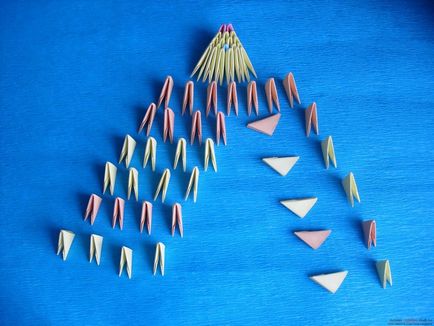 Scheme de origami din module sunt opțiuni simple pentru începători
