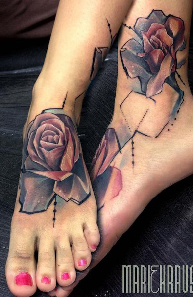 Tatuaj pe picior, tatuaj foto pe picior