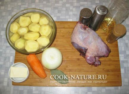 Grouse gătit cu cartofi - gătiți pe natura