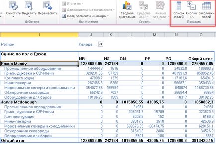 Gestionarea rândurilor goale, a subtotalurilor și a altor setări ale tabelului pivot de Excel