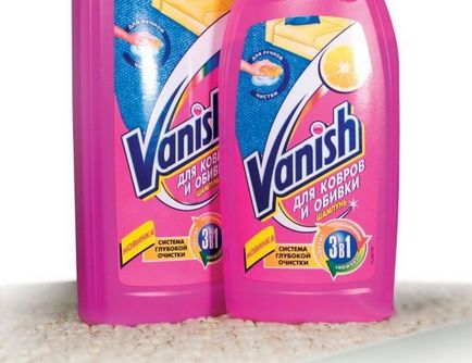 Vanish »для чищення м'яких меблів опис і застосування засобу